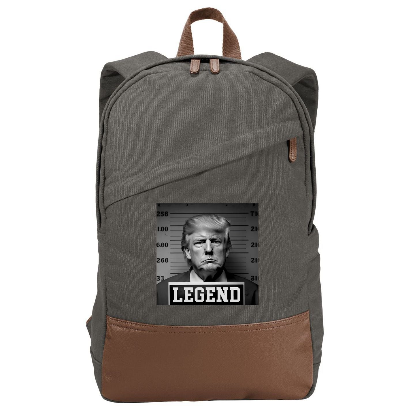 Trump Mugshot, Trump Mug Shot Cotton Canvas Backpack