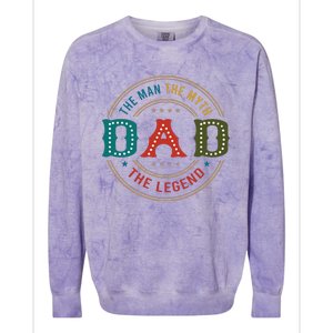 The Man The Myth The Legend Colorblast Crewneck Sweatshirt