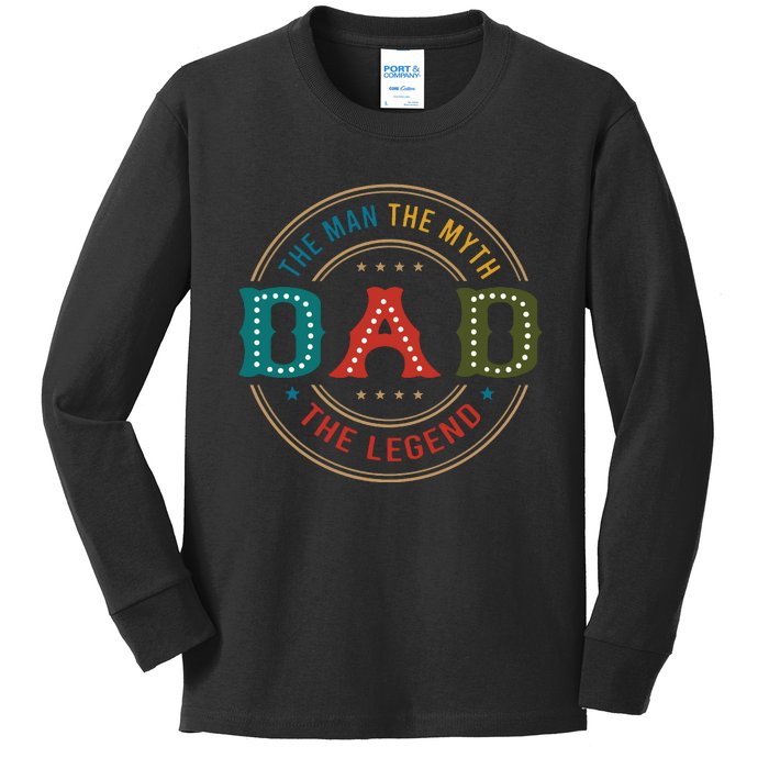 The Man The Myth The Legend Kids Long Sleeve Shirt