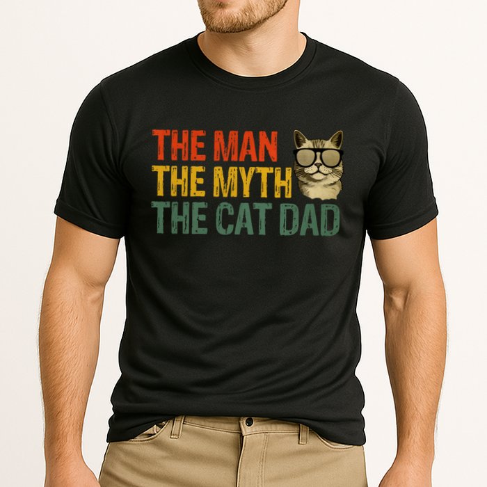 The Man The Myth The Cat Dad Cat Daddy Vintage Performance Shirt