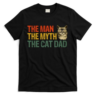 The Man The Myth The Cat Dad Cat Daddy Vintage T-Shirt