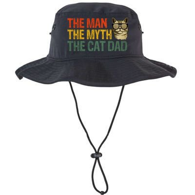 The Man The Myth The Cat Dad Cat Daddy Vintage Bucket Hat