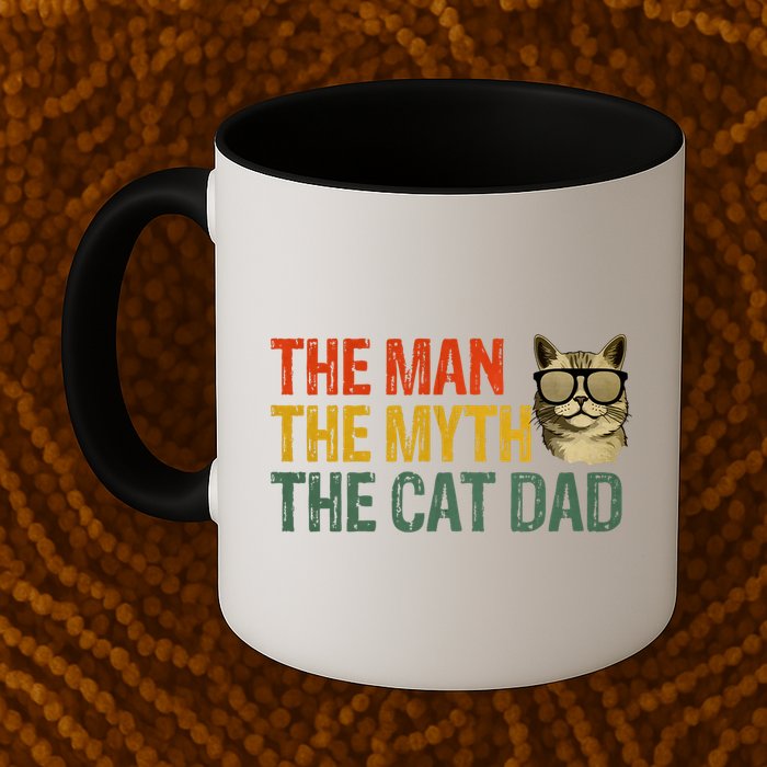 The Man The Myth The Cat Dad Cat Daddy Vintage Mug