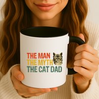 The Man The Myth The Cat Dad Cat Daddy Vintage Mug