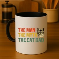 The Man The Myth The Cat Dad Cat Daddy Vintage Mug