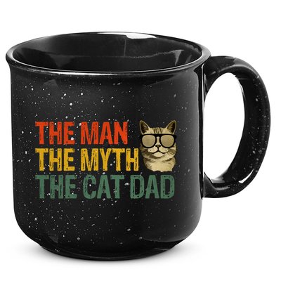 The Man The Myth The Cat Dad Cat Daddy Vintage 15oz Campfire Ceramic Mug