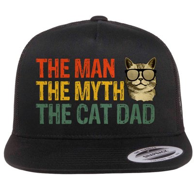 The Man The Myth The Cat Dad Cat Daddy Vintage Flatbill Hat