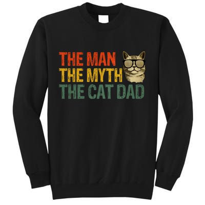 The Man The Myth The Cat Dad Cat Daddy Vintage Tall Sweatshirt