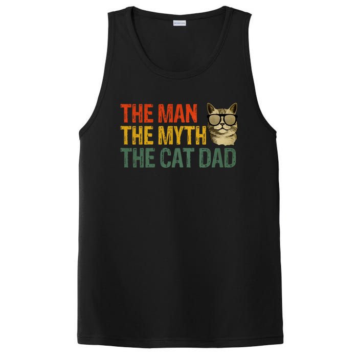 The Man The Myth The Cat Dad Cat Daddy Vintage PosiCharge Competitor Tank