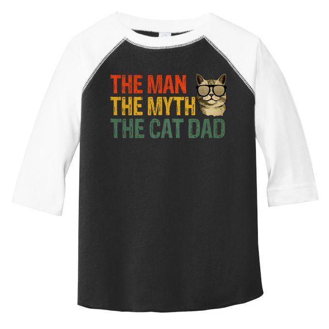 The Man The Myth The Cat Dad Cat Daddy Vintage Toddler Fine Jersey T-Shirt