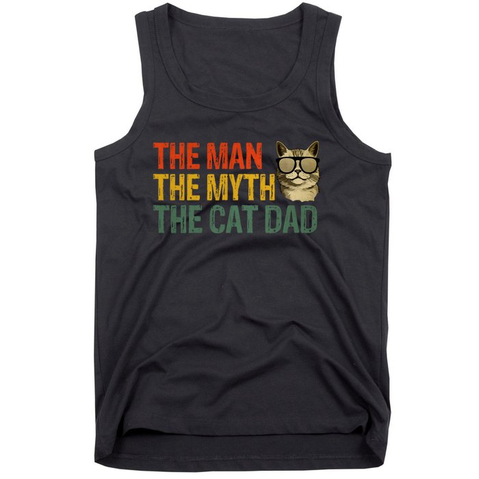 The Man The Myth The Cat Dad Cat Daddy Vintage Tank Top