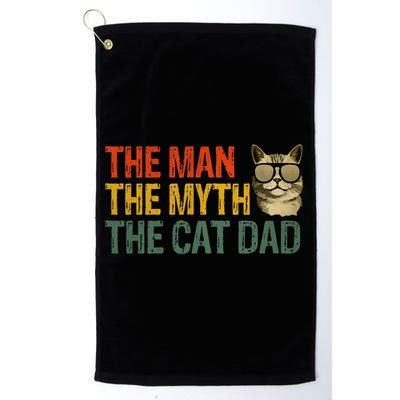 The Man The Myth The Cat Dad Cat Daddy Vintage Golf Towel