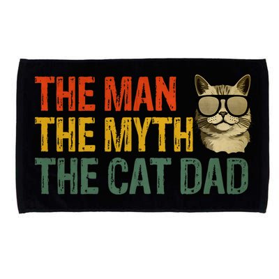 The Man The Myth The Cat Dad Cat Daddy Vintage Microfiber Hand Towel