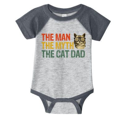 The Man The Myth The Cat Dad Cat Daddy Vintage Infant Baby Jersey Bodysuit