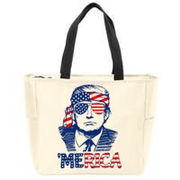Trump Merica Trump Funny 4th Of July Zip Tote Bag