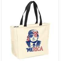 Trump Merica Trump Funny 4th Of July Zip Tote Bag