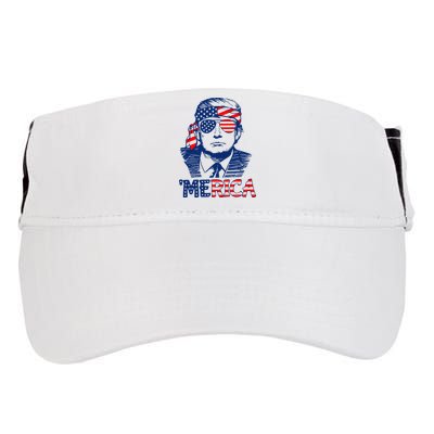 Trump Merica Trump Funny 4th Of July Adult Drive Performance Visor