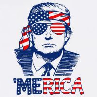 Trump Merica Trump Funny 4th Of July Women's V-Neck T-Shirt
