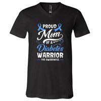 T1D Mom Type 1 Diabetes Awareness Gift V-Neck T-Shirt