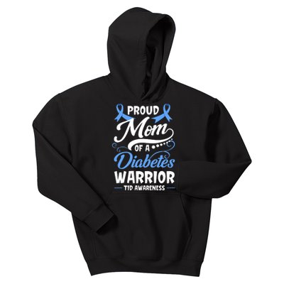 T1D Mom Type 1 Diabetes Awareness Gift Kids Hoodie