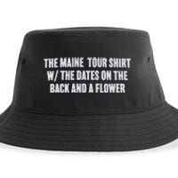 The Maine Tour Shirts W The Dates On The Back And A Flower Sustainable Bucket Hat