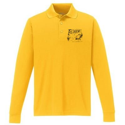 Take Me To Florida Well Me Performance Long Sleeve Polo