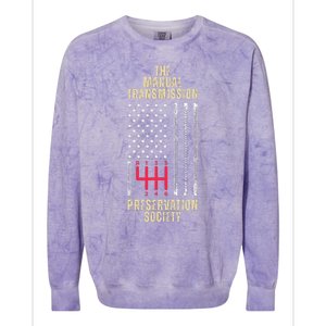 The Manual Transmission Preservation Society Stick Shift Colorblast Crewneck Sweatshirt