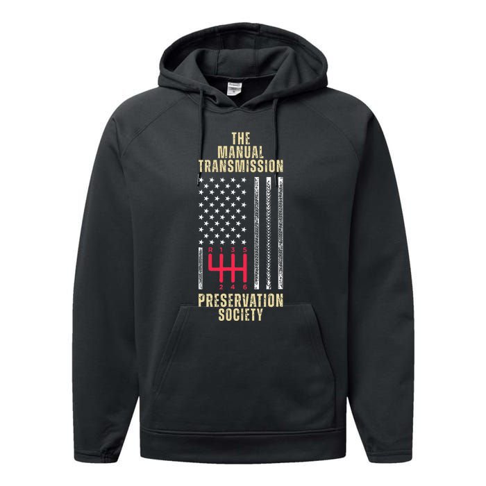 The Manual Transmission Preservation Society Stick Shift Performance Fleece Hoodie