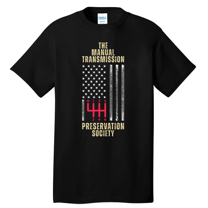 The Manual Transmission Preservation Society Stick Shift Tall T-Shirt