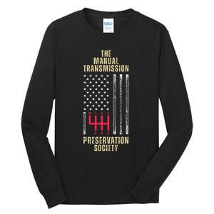 The Manual Transmission Preservation Society Stick Shift Tall Long Sleeve T-Shirt