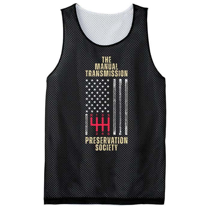 The Manual Transmission Preservation Society Stick Shift Mesh Reversible Basketball Jersey Tank