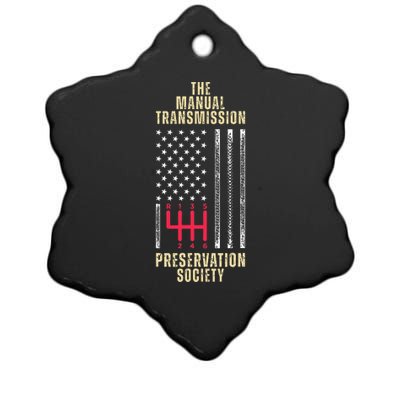 The Manual Transmission Preservation Society Stick Shift Ceramic Star Ornament