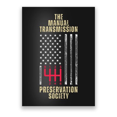 The Manual Transmission Preservation Society Stick Shift Poster