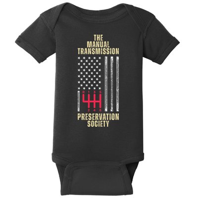 The Manual Transmission Preservation Society Stick Shift Baby Bodysuit