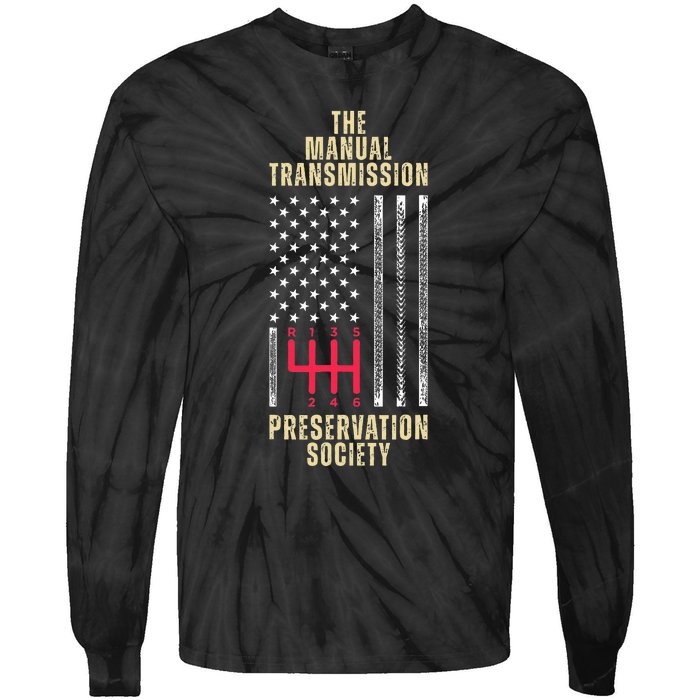 The Manual Transmission Preservation Society Stick Shift Tie-Dye Long Sleeve Shirt