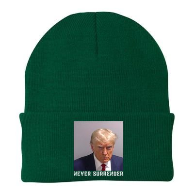 Trump never surrender 2024 Mugshot Knit Cap Winter Beanie