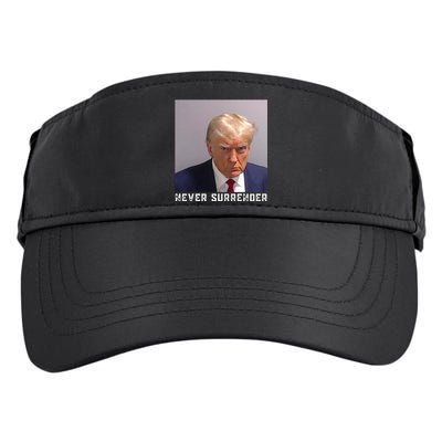 Trump never surrender 2024 Mugshot Adult Drive Performance Visor