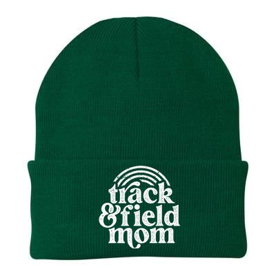 Track Mom Track And Field Mom Runner Running Mama Mother Knit Cap Winter Beanie