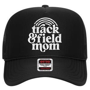 Track Mom Track And Field Mom Runner Running Mama Mother High Crown Mesh Back Trucker Hat