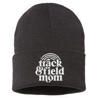 Track Mom Track And Field Mom Runner Running Mama Mother Sustainable Knit Beanie