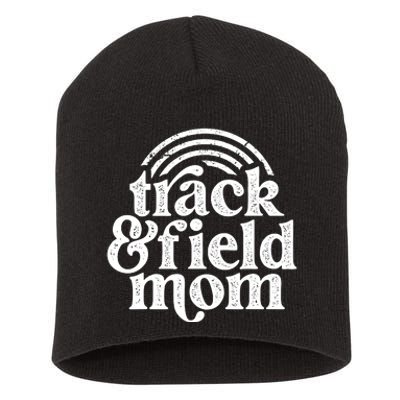 Track Mom Track And Field Mom Runner Running Mama Mother Short Acrylic Beanie