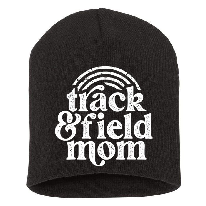 Track Mom Track And Field Mom Runner Running Mama Mother Short Acrylic Beanie