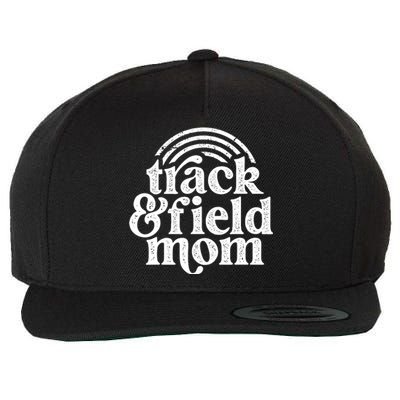 Track Mom Track And Field Mom Runner Running Mama Mother Wool Snapback Cap