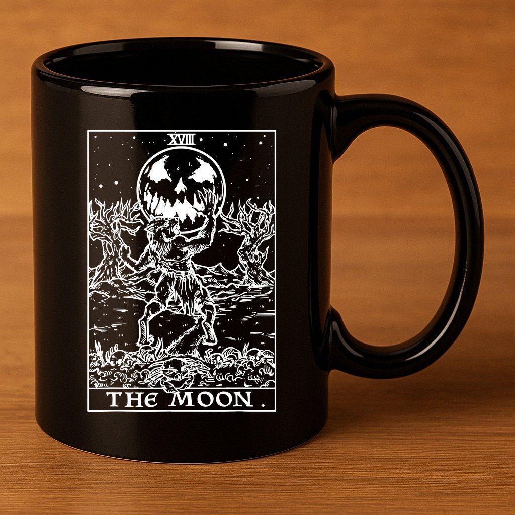 The Moon Tarot Card Werewolf 11oz C Handle Ceramic Mug