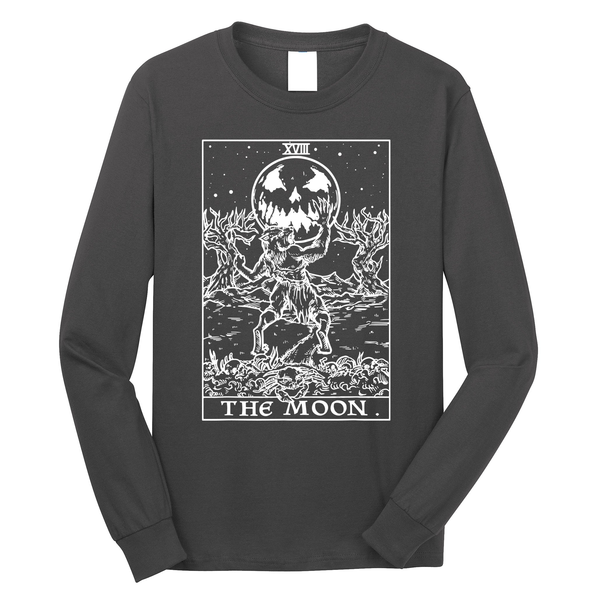 The Moon Tarot Card Werewolf Long Sleeve Shirt