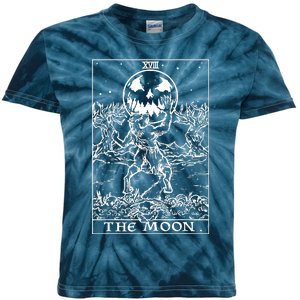 The Moon Tarot Card Werewolf Kids Tie-Dye T-Shirt