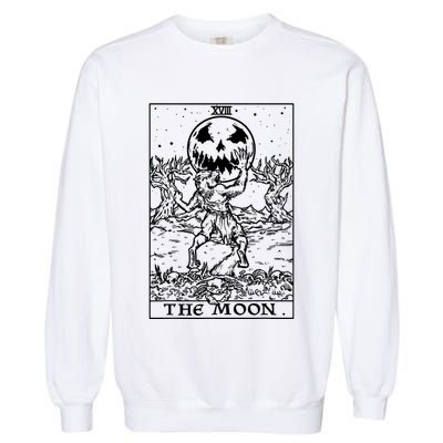 The Moon Tarot Card Werewolf Garment-Dyed Sweatshirt