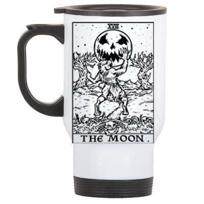 The Moon Tarot Card Werewolf Stainless Steel Travel Mug