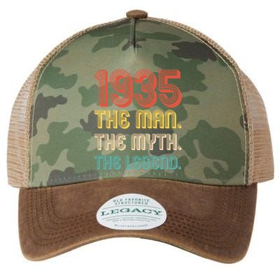 The Man The Myth The Legend 1935 90th Birthday Legacy Tie Dye Trucker Hat