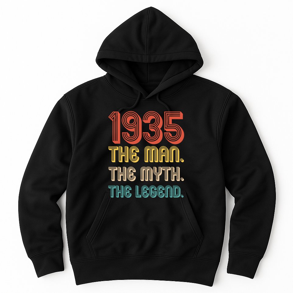 The Man The Myth The Legend 1935 90th Birthday Hoodie